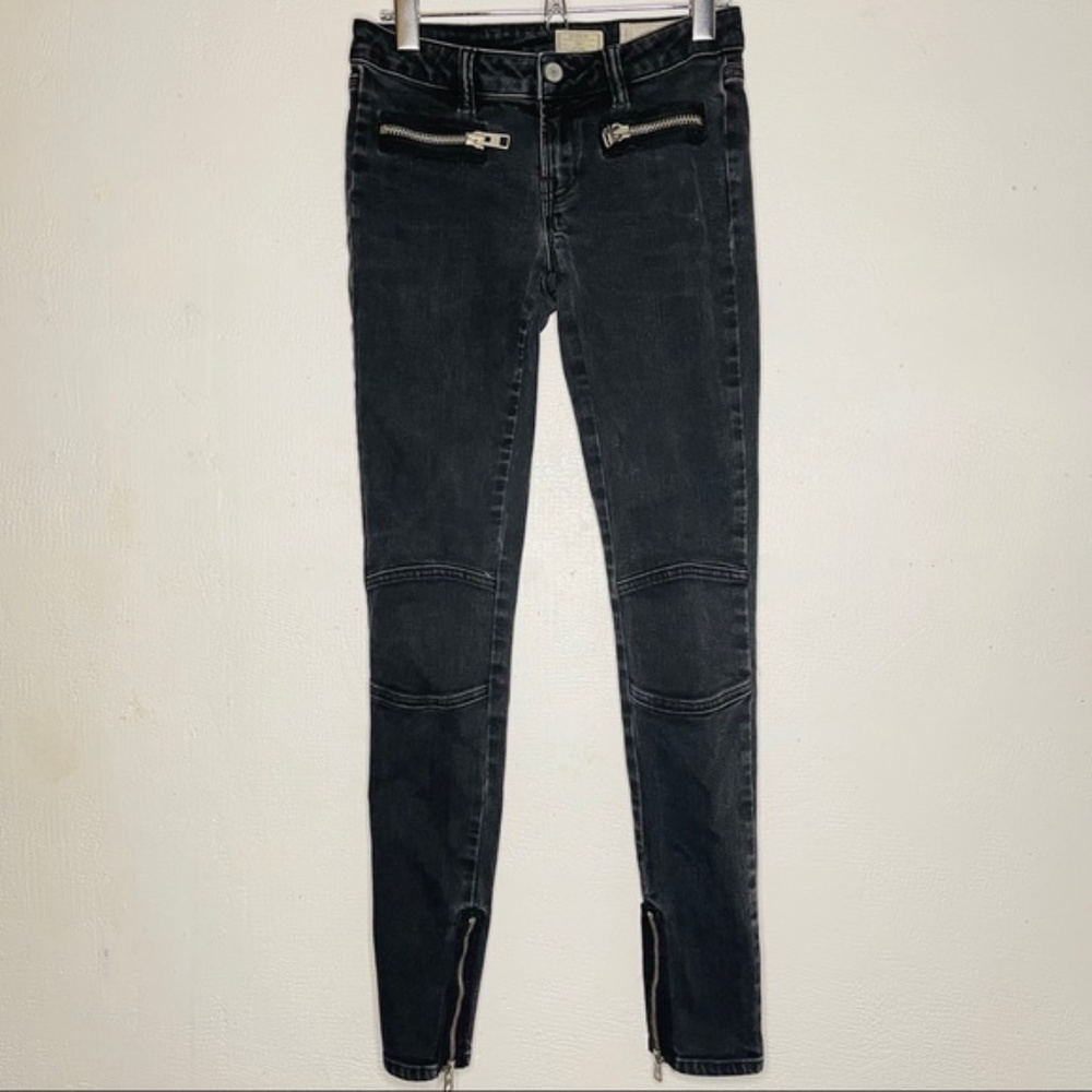 ALL SAINTS Biker Cropped Low-Rise Skinny Jeans